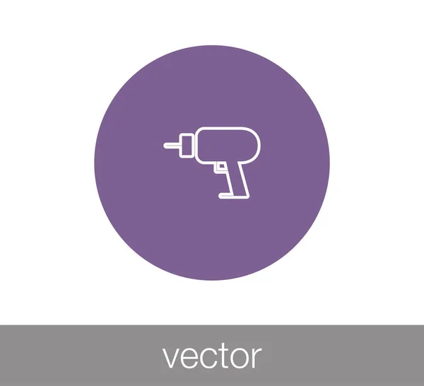 Icono de taladro eléctrico — Vector de stock