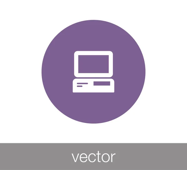 Computer-Flat-Ikone — Stockvektor