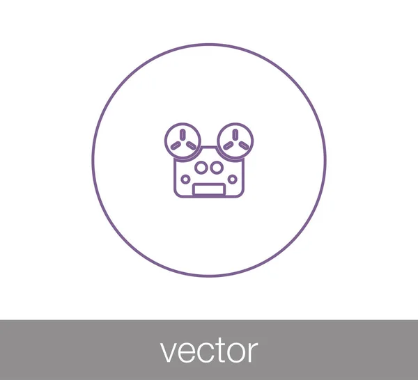 Illustrazione icona a cassetta — Vettoriale Stock