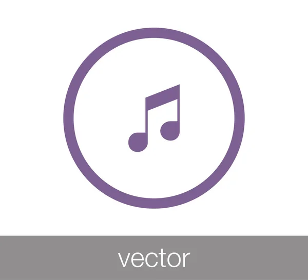 Icono de nota musical. — Vector de stock