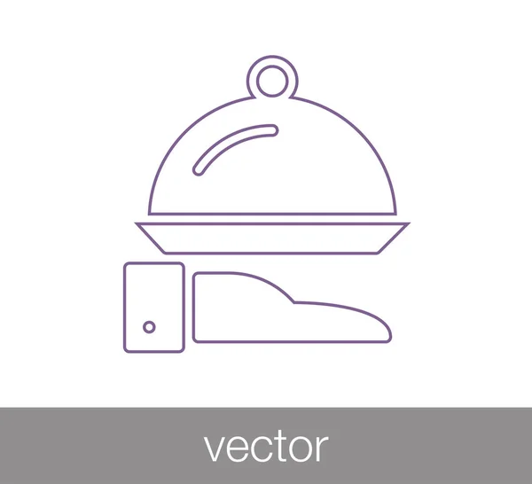 Meal flat icon — Stock Vector