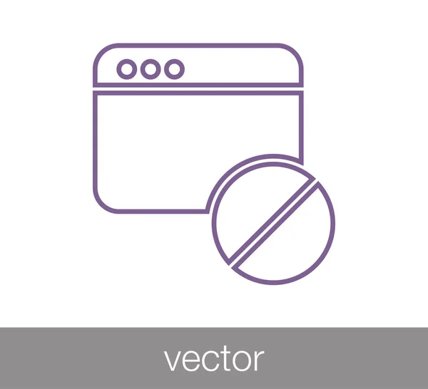 Fenster oder Programmiersymbol — Stockvektor