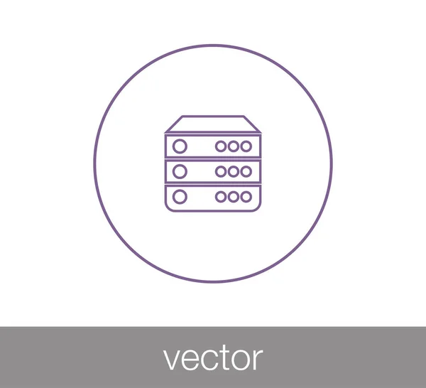 Server flat icon — Stock Vector