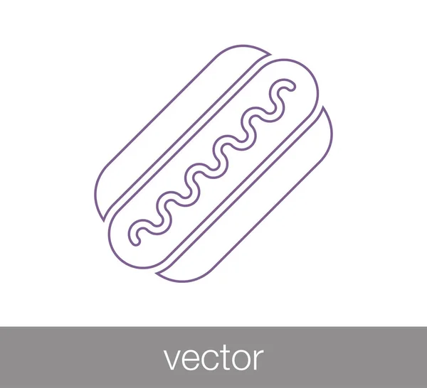 Простая иконка хот-дога — стоковый вектор