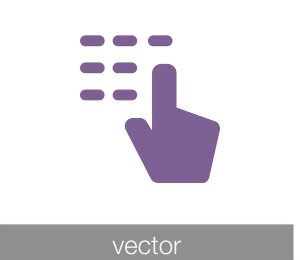 Toca el icono del gesto — Vector de stock