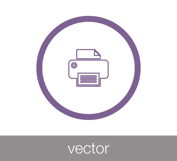 Impresora icono web . — Vector de stock