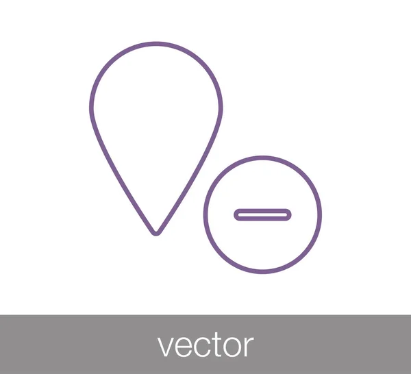 Icono del pin de navegación — Vector de stock