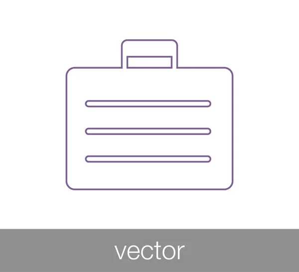 Briefcase flad ikon – Stock-vektor