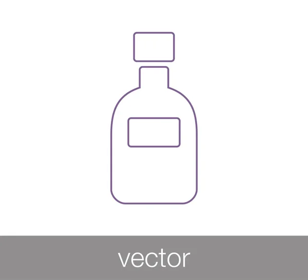 Icono plano de botella — Vector de stock