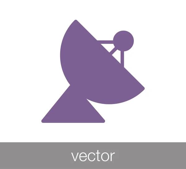 Icono plano de antena — Vector de stock