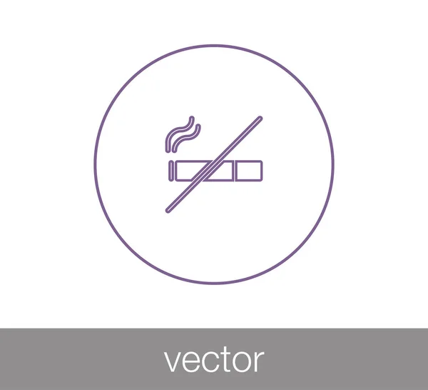 No fumar signo icono — Vector de stock