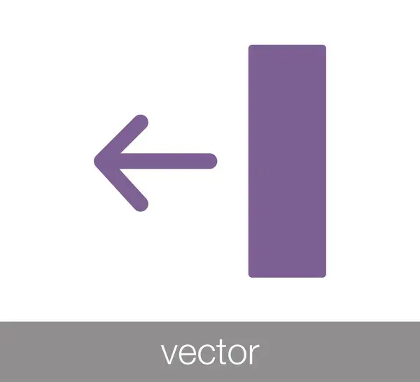 Previous symbol with left arrow — Stock Vector