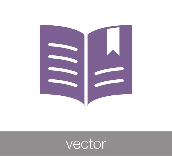 Libro Icono plano — Vector de stock