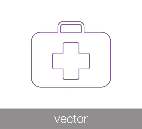 Första hjälpen kit ikon. — Stock vektor