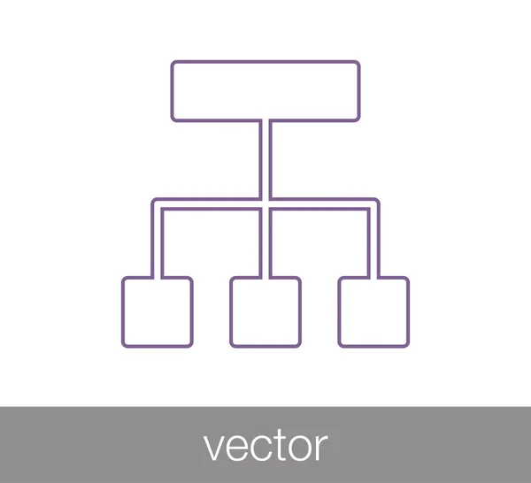 Hierarchy network icon — Stock Vector