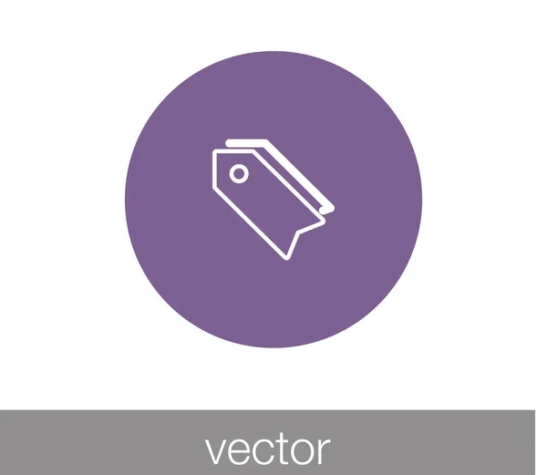 Eenvoudige bladwijzerpictogram — Stockvector