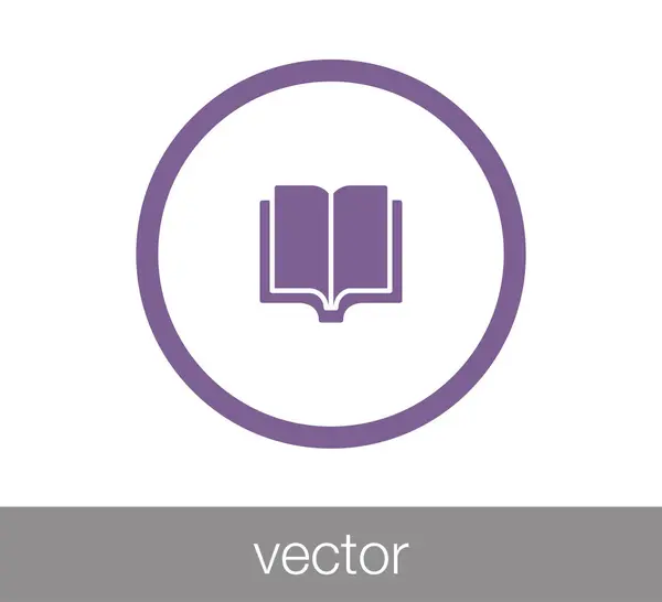 Libro Icono plano — Vector de stock