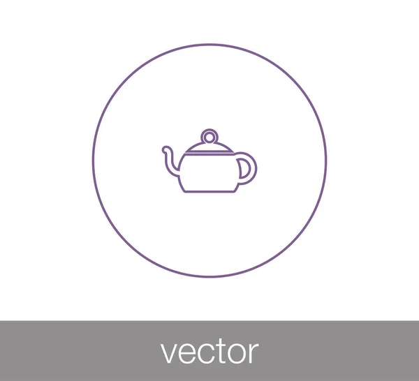 Teapot flat icon — Stock Vector