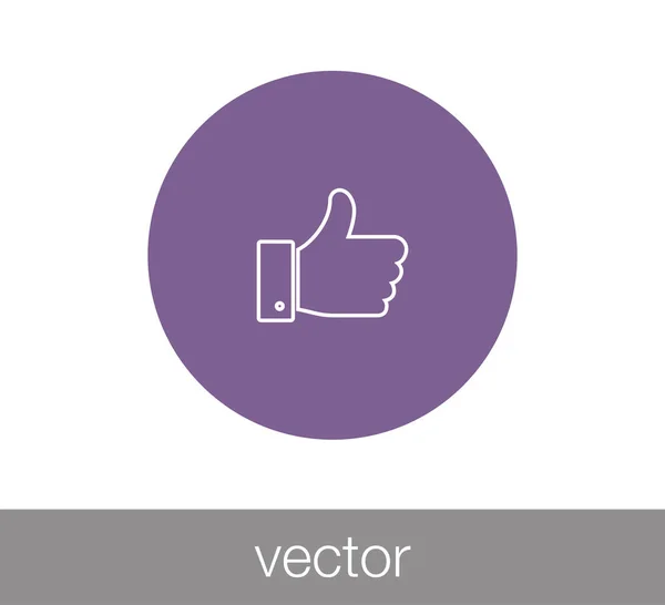 Pulgar hacia arriba icono de símbolo — Vector de stock