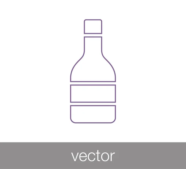 Icono plano de botella — Vector de stock