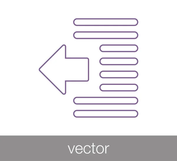 Decrease Indent icon. — Stock Vector