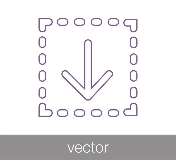 Icono de símbolo de descarga — Vector de stock