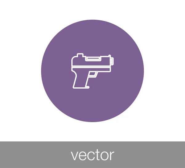 Ikon senjata pistol - Stok Vektor