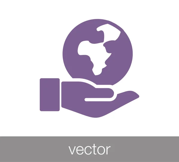 Eco símbolo icono — Vector de stock
