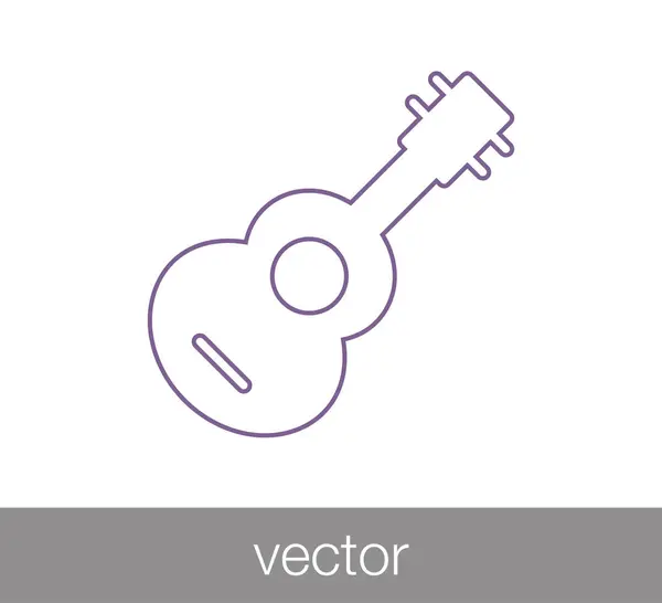 Icono web de guitarra — Vector de stock