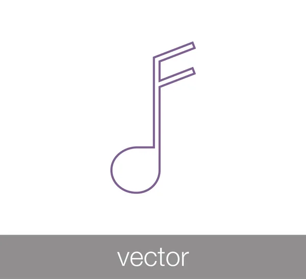 Icono de nota musical. — Vector de stock