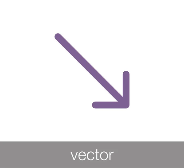 Плоский значок стрілки — стоковий вектор