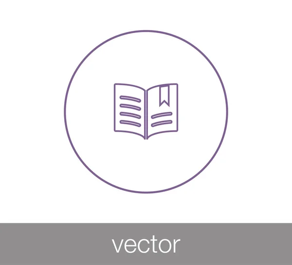 Libro Icono plano — Vector de stock