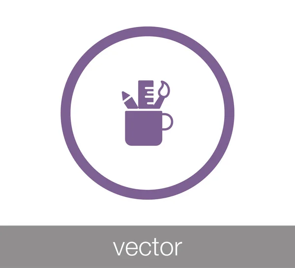 Regla icono web . — Vector de stock