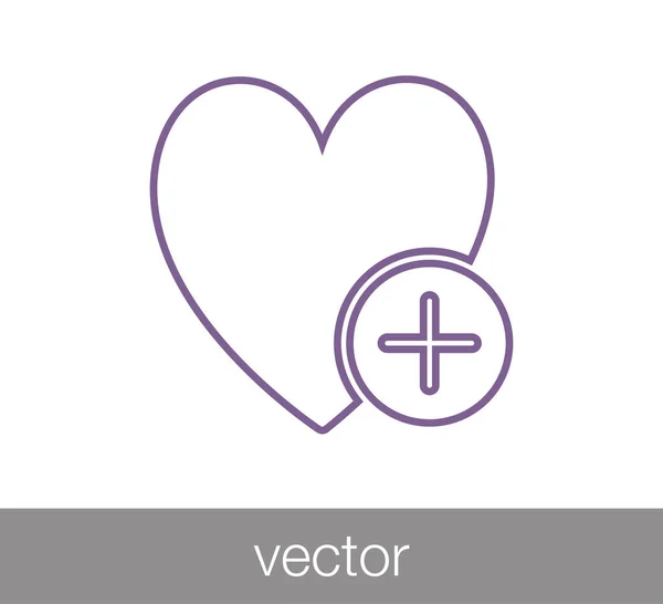 Heart symbol icon — Stock Vector