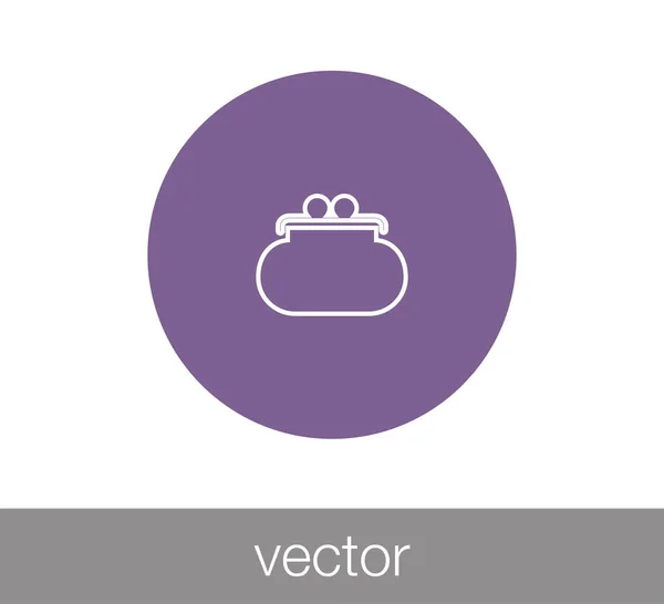 Pénztárca egyszerű ikon — Stock Vector