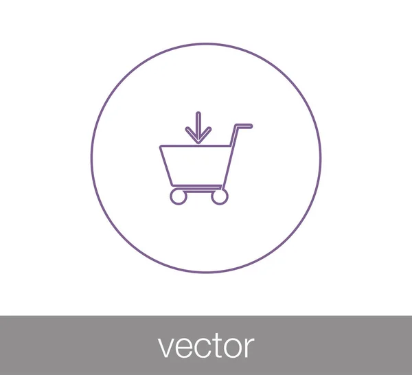 Icono del carrito de compras — Vector de stock