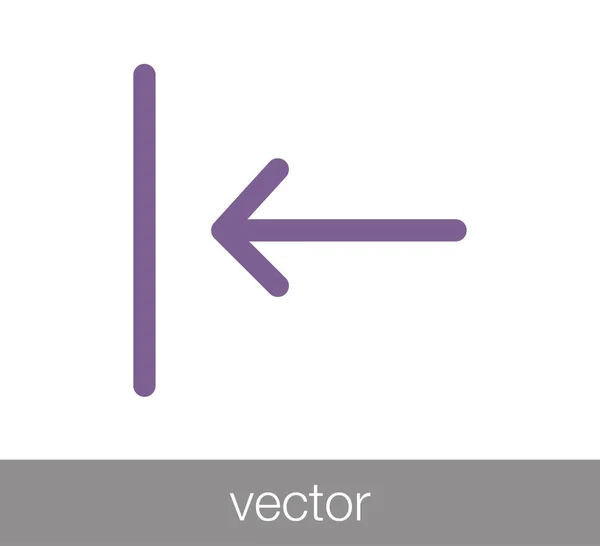 Simbolo precedente con freccia sinistra — Vettoriale Stock