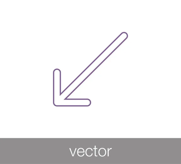 Flèche icône plate — Image vectorielle