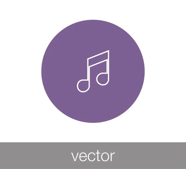 Icono de nota musical. — Archivo Imágenes Vectoriales