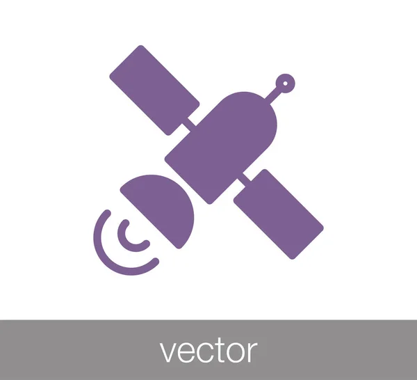 Icône plate satellite — Image vectorielle