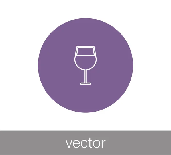 Egy pohár bor ikon. — Stock Vector