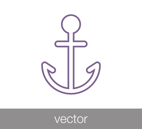 Icona di ancoraggio nautico — Vettoriale Stock