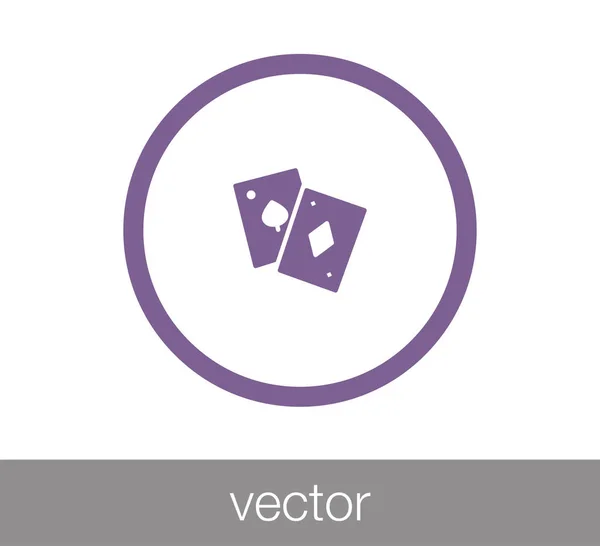 Ícone de cartas de jogar — Vetor de Stock