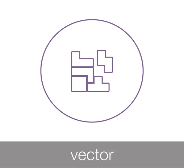 Tetris icono del juego — Vector de stock