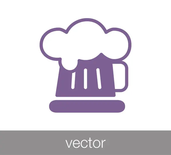 Ícone web cerveja — Vetor de Stock