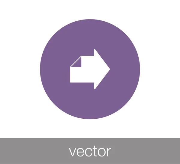 Icono flecha derecha — Vector de stock