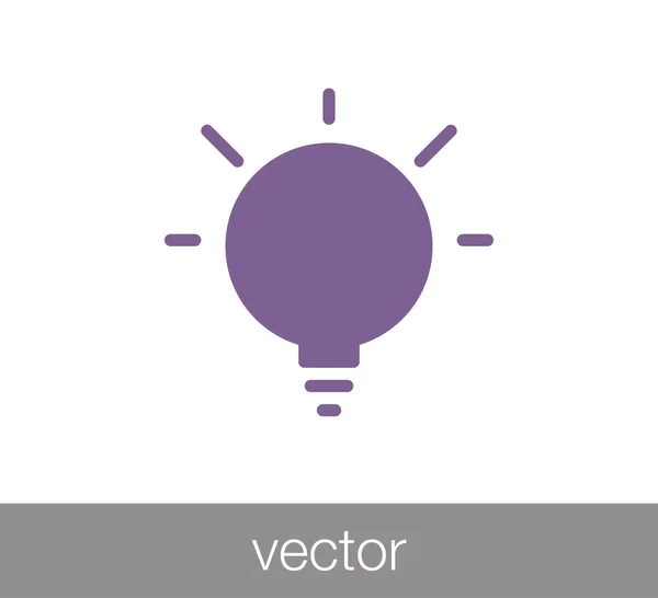 Lightbulb flat icon — Stock Vector