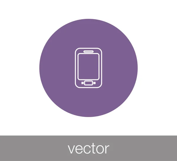 Telefon pictograma plat . — Vector de stoc