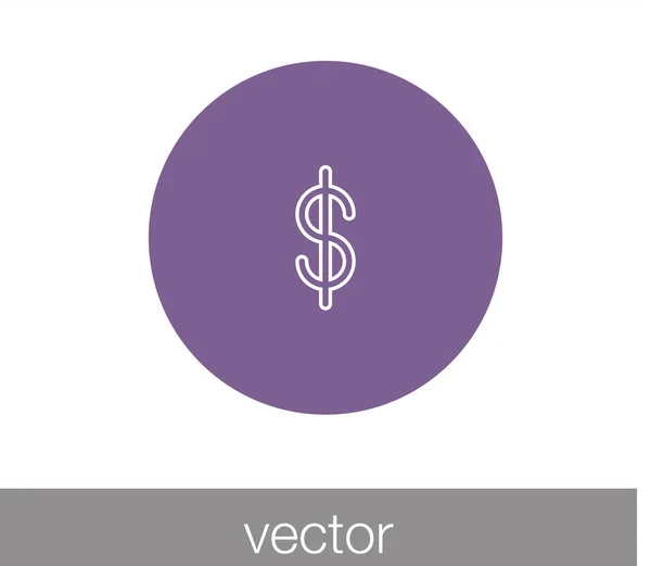 Icono del dinero. Icono financiero . — Vector de stock