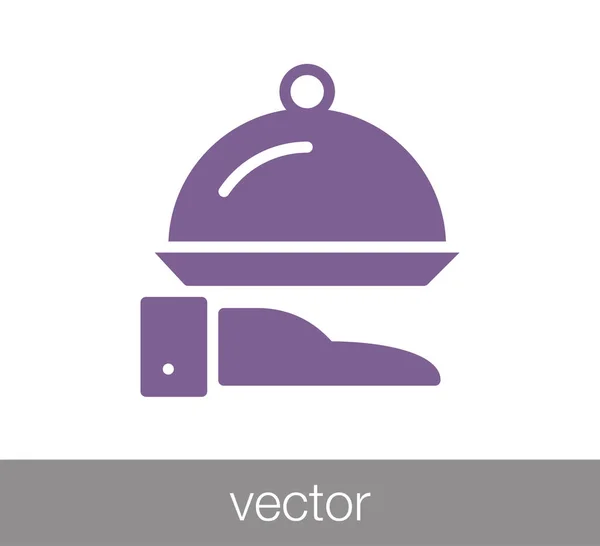 Måltid flad ikon – Stock-vektor